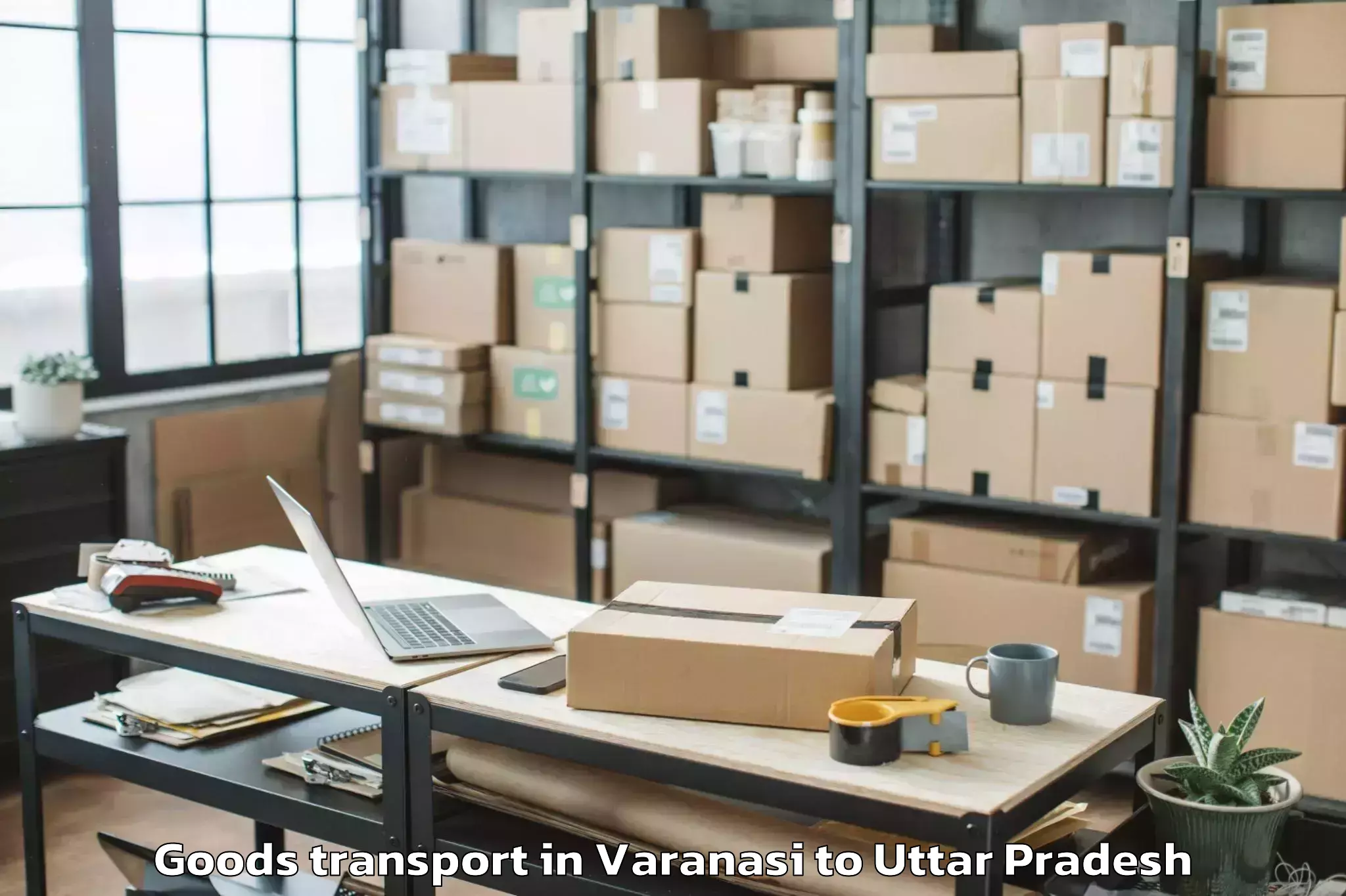 Top Varanasi to Sahaswan Goods Transport Available